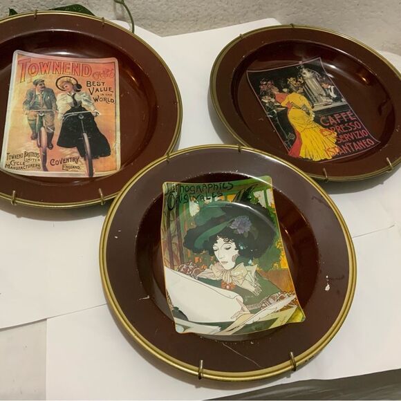 Vintage Nevco Metal set of 3 Trays  Made in Republic of South Africa G13 - Picture 3 of 10